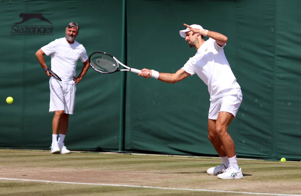 Novak Đoković trening pred finale sa Alkarazom