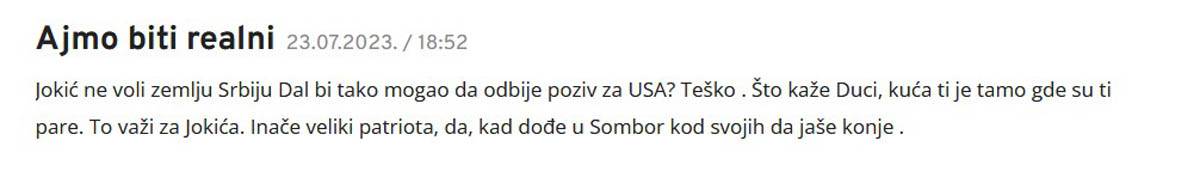 Nikola Jokić odbio Srbiju igra i peva zbog trofeja video snimak