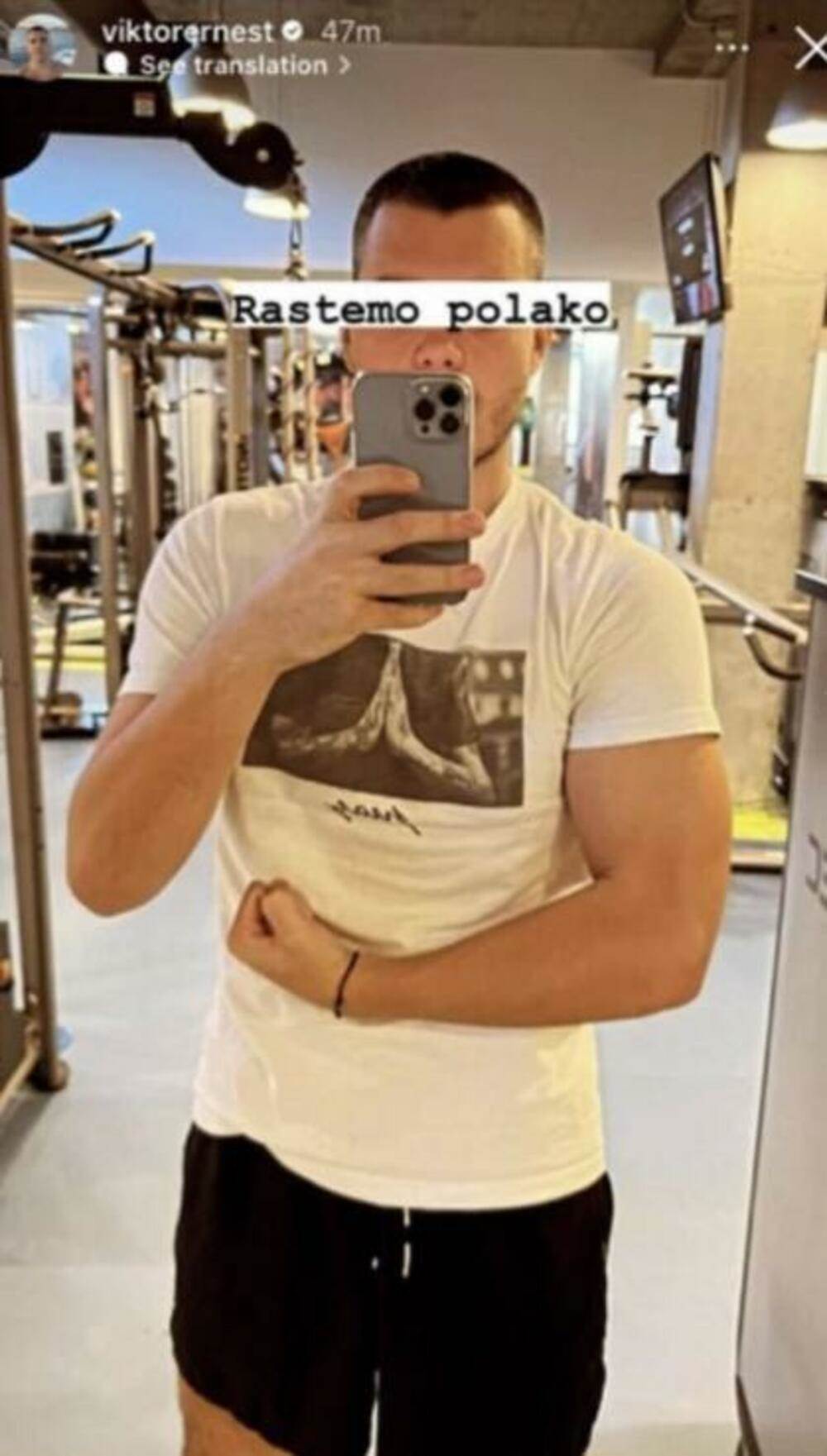 Viktor Živojinović u teretani