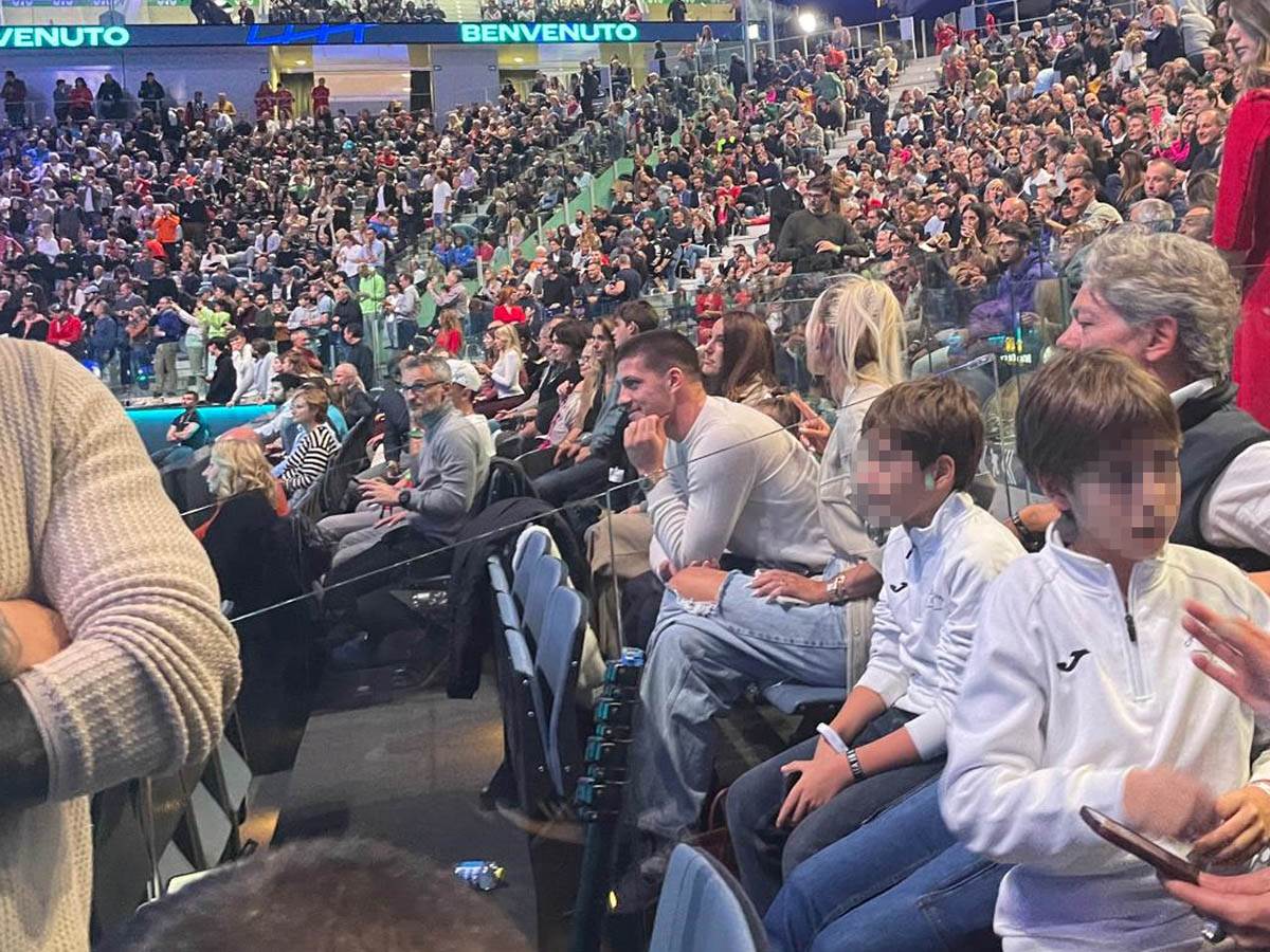 Luka Jović i Sofija Milošević na meču Novak Đoković Karlos Alkaraz