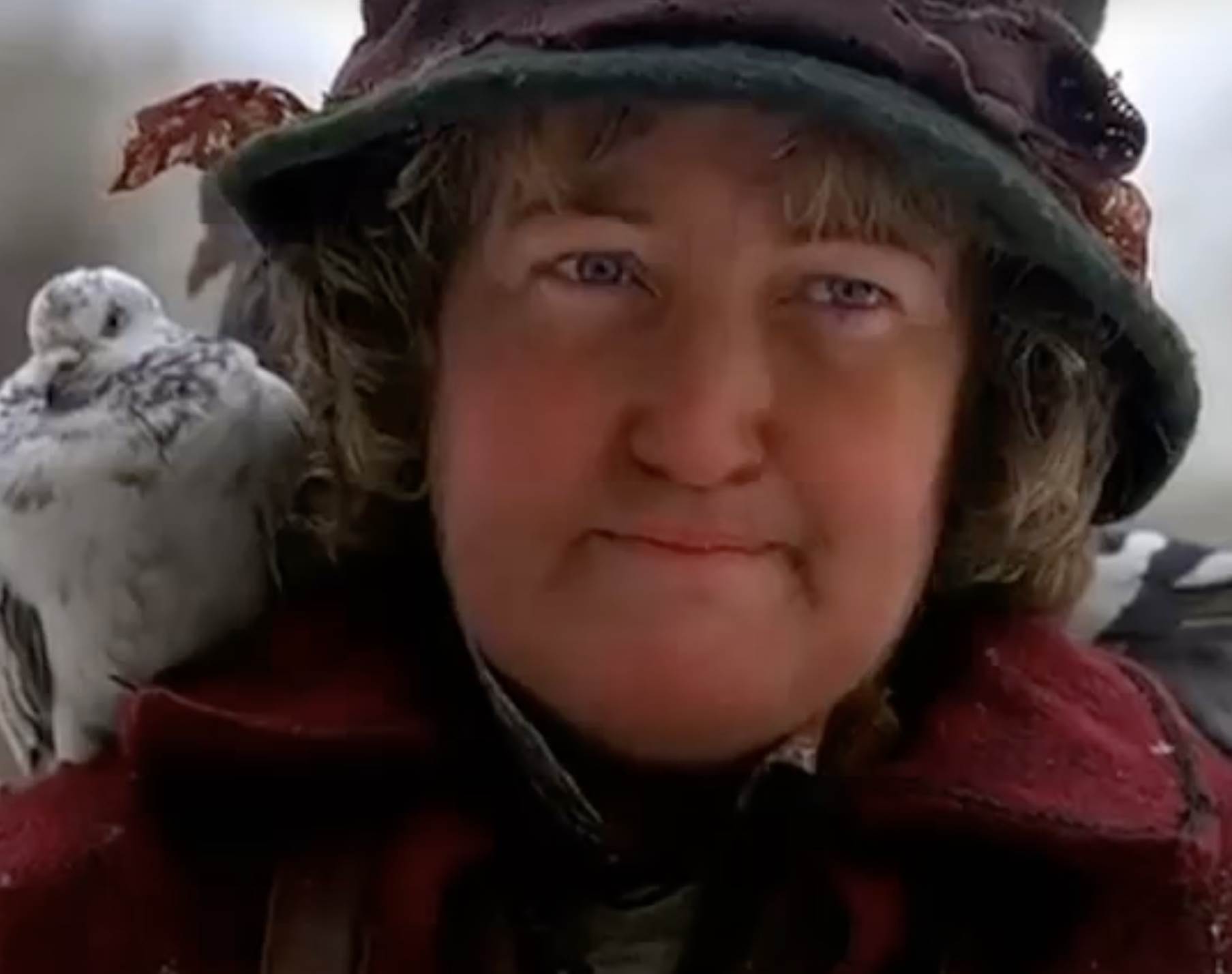 zena sa golubovima u filmu sam u kuci 1.jpg