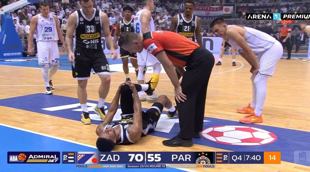 Alen Smailagić i Pi Džej Doužer povrede Partizana u Zadru