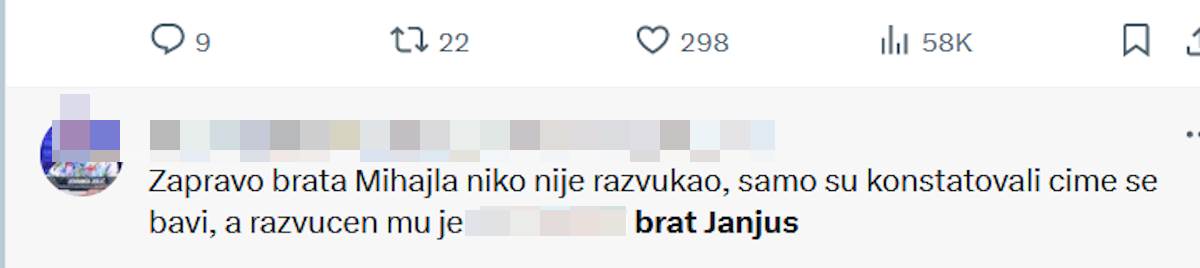 Mihailo Janjušević dobijao uvredljive poruke