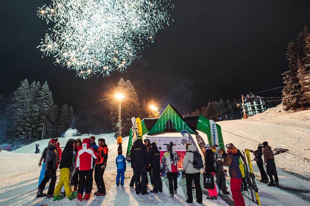 Jedinstveni tim bilding na snegu