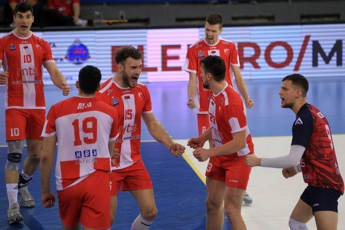 Crvena zvezda pobedila Partizan u odbojci, prva utakmica finala plej-ofa 2024