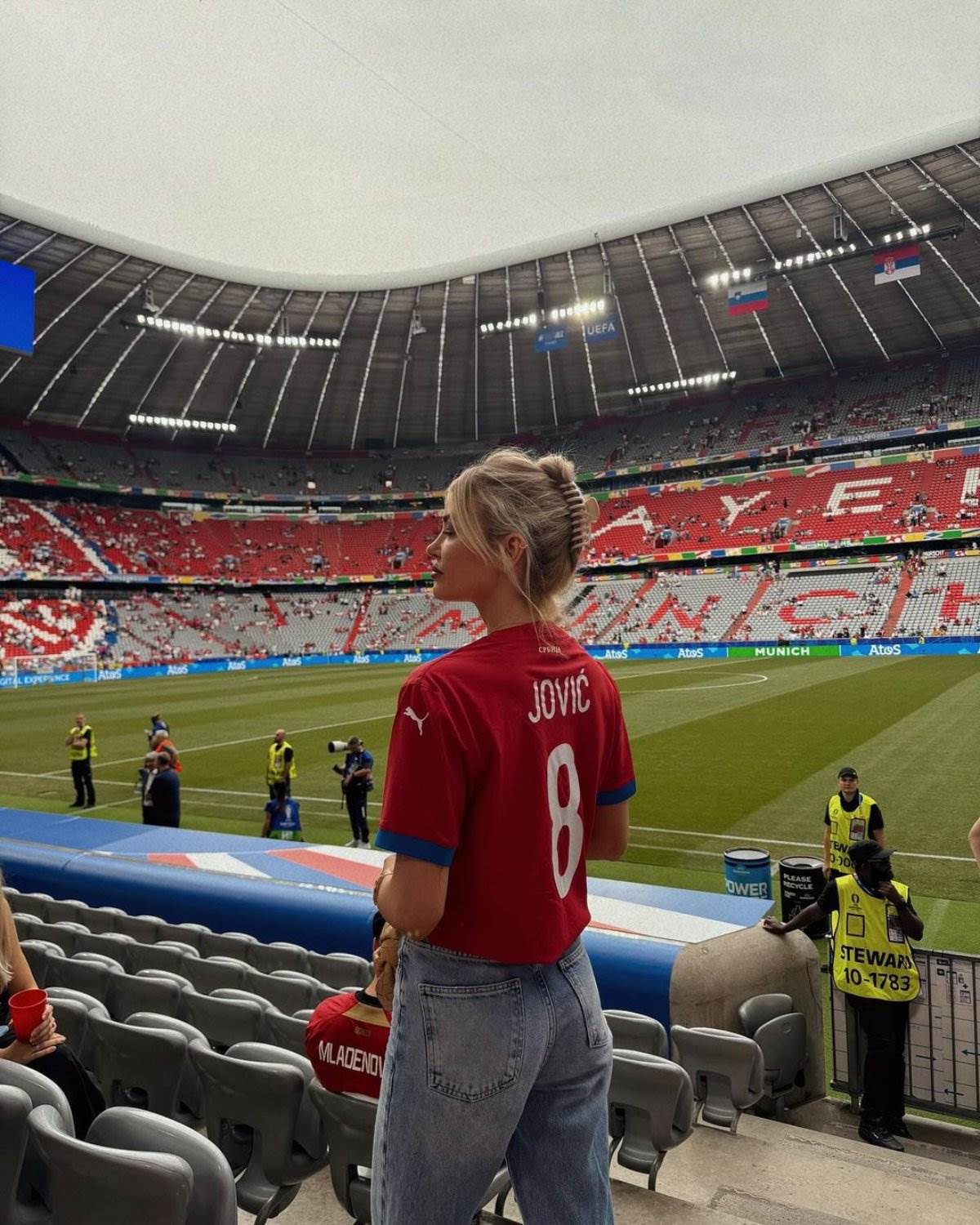 Sofija Milošević na utakmici protiv Slovenije