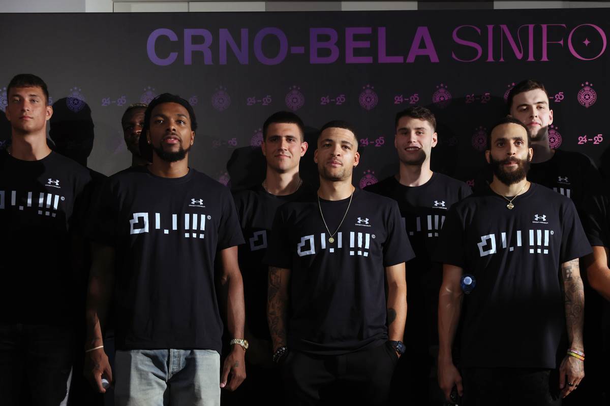 KK Partizan predstavljanje igrača crno-bela simfonija