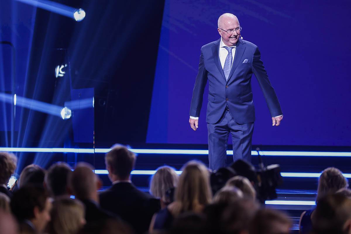 Sven Goran Erikson drži govor na svečanosti