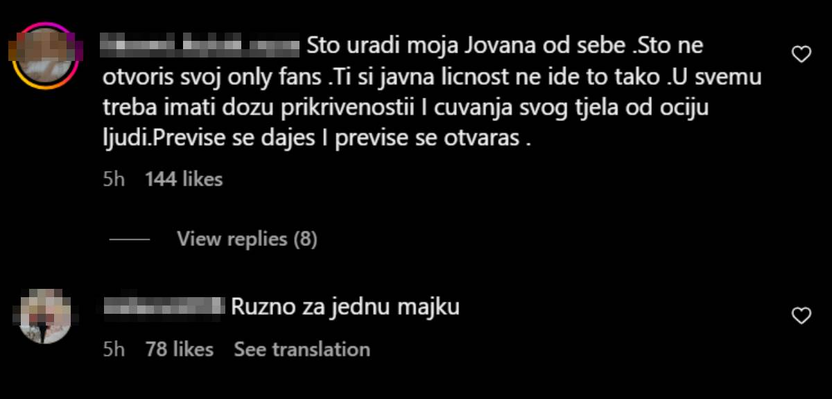 Jovana Jeremić komentari