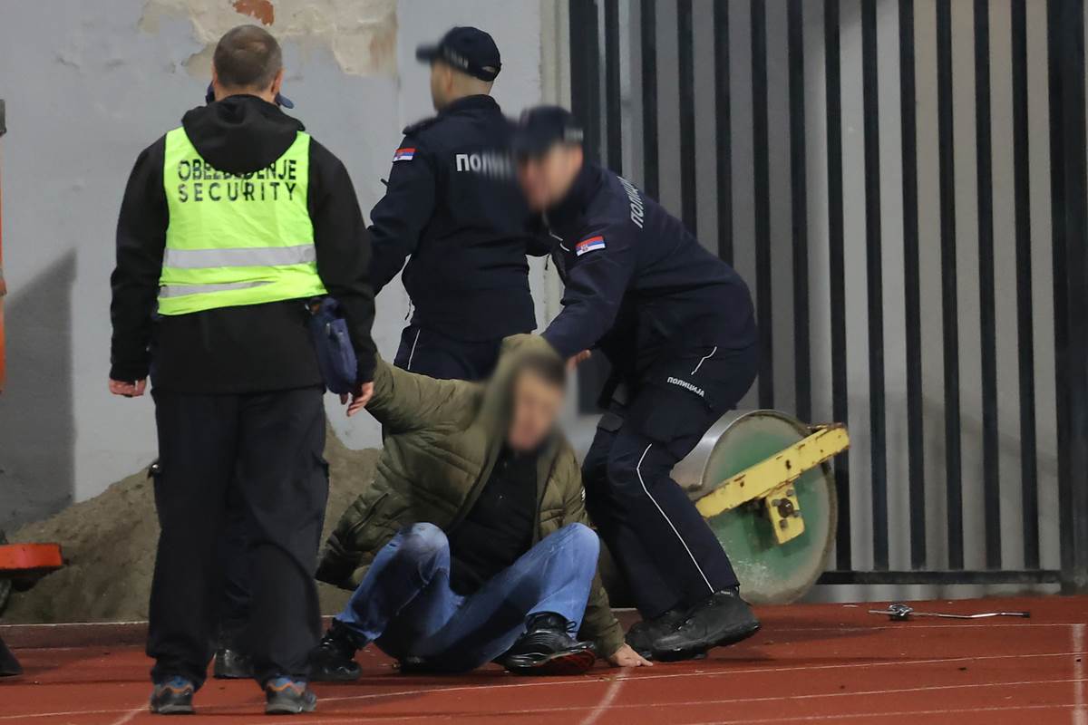 Tuča na meču Borac Čačak Voždovac u Užicu