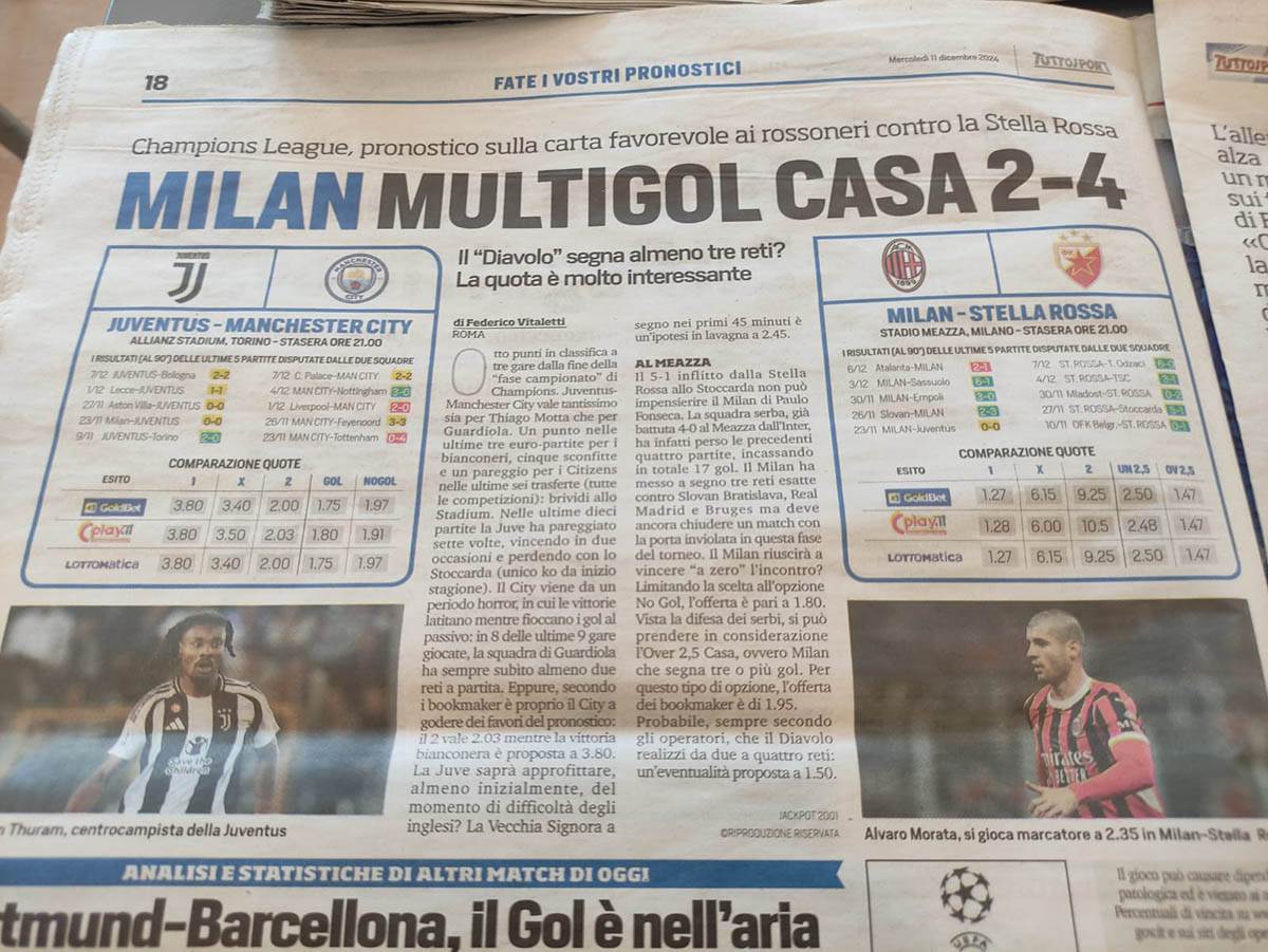 Italijanski mediji pred Milan - Zvezda (5).jpg