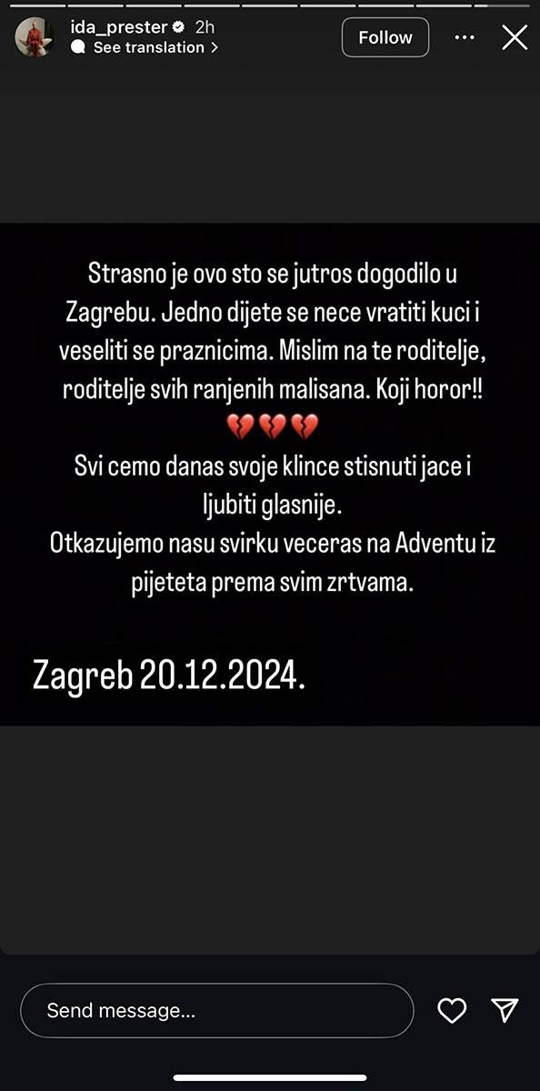 Seka Aleksić otkazala izlazak albuma zbog tragedije u Zagrebu
