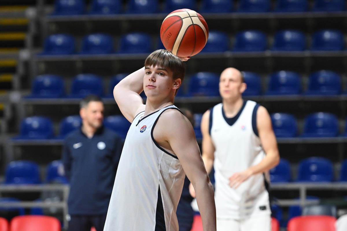 reprezentacije Srbije na treningu