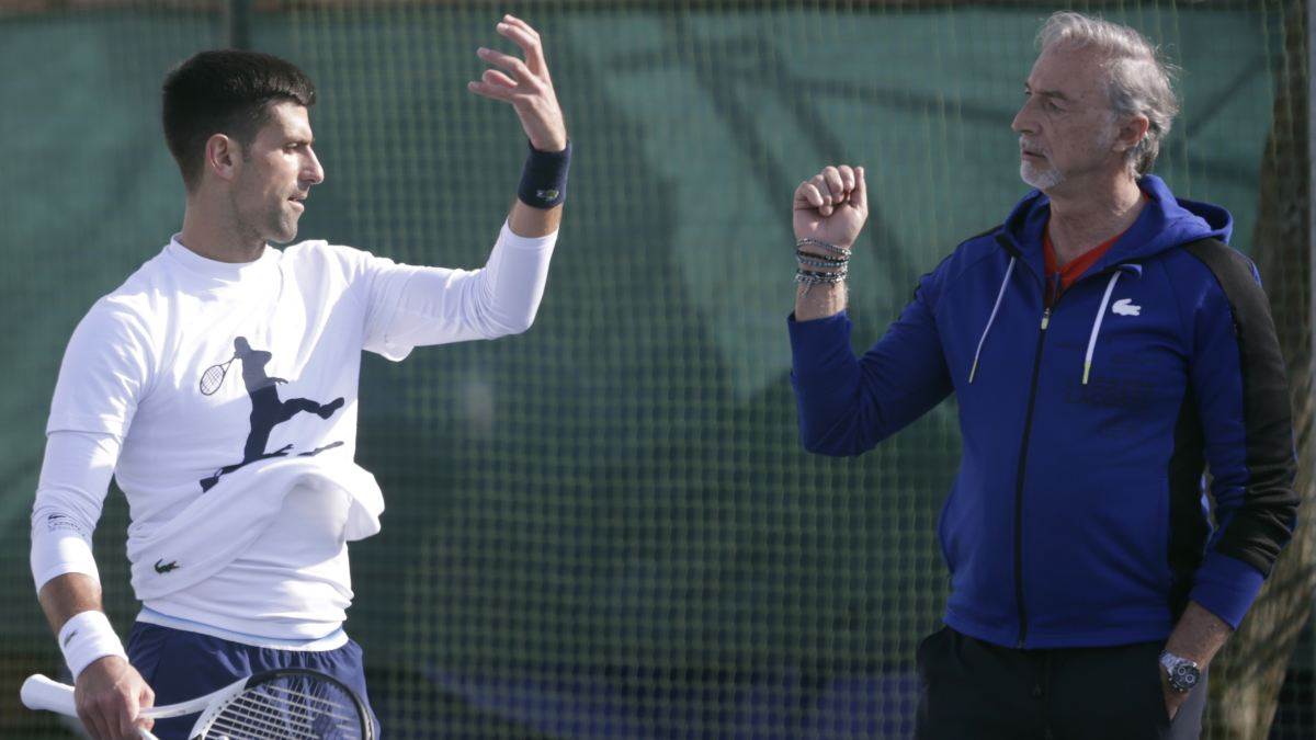 Novak Đoković i Marko Paniki na treningu