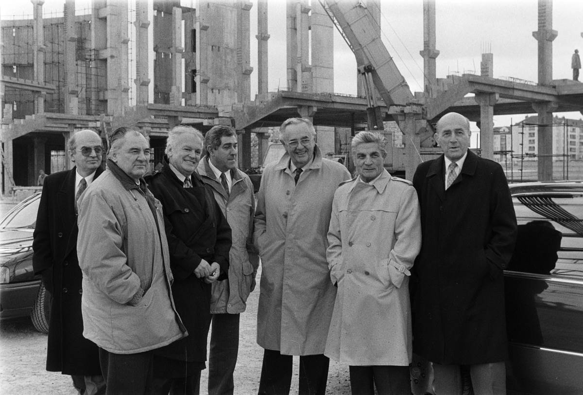 Bora Stanković i Raša Šaper na gradilištu Beogradske arene