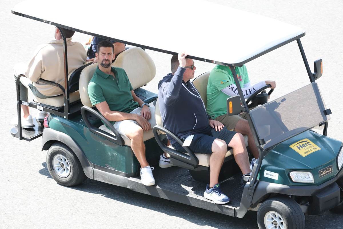 Novak Đoković u vozilu na Majami Openu