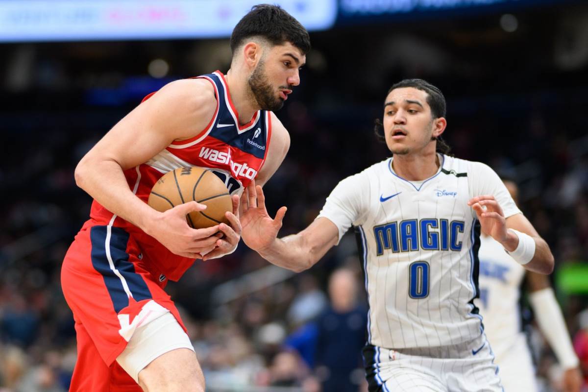 Tristan Vukčević na meču Vašington - Orlando