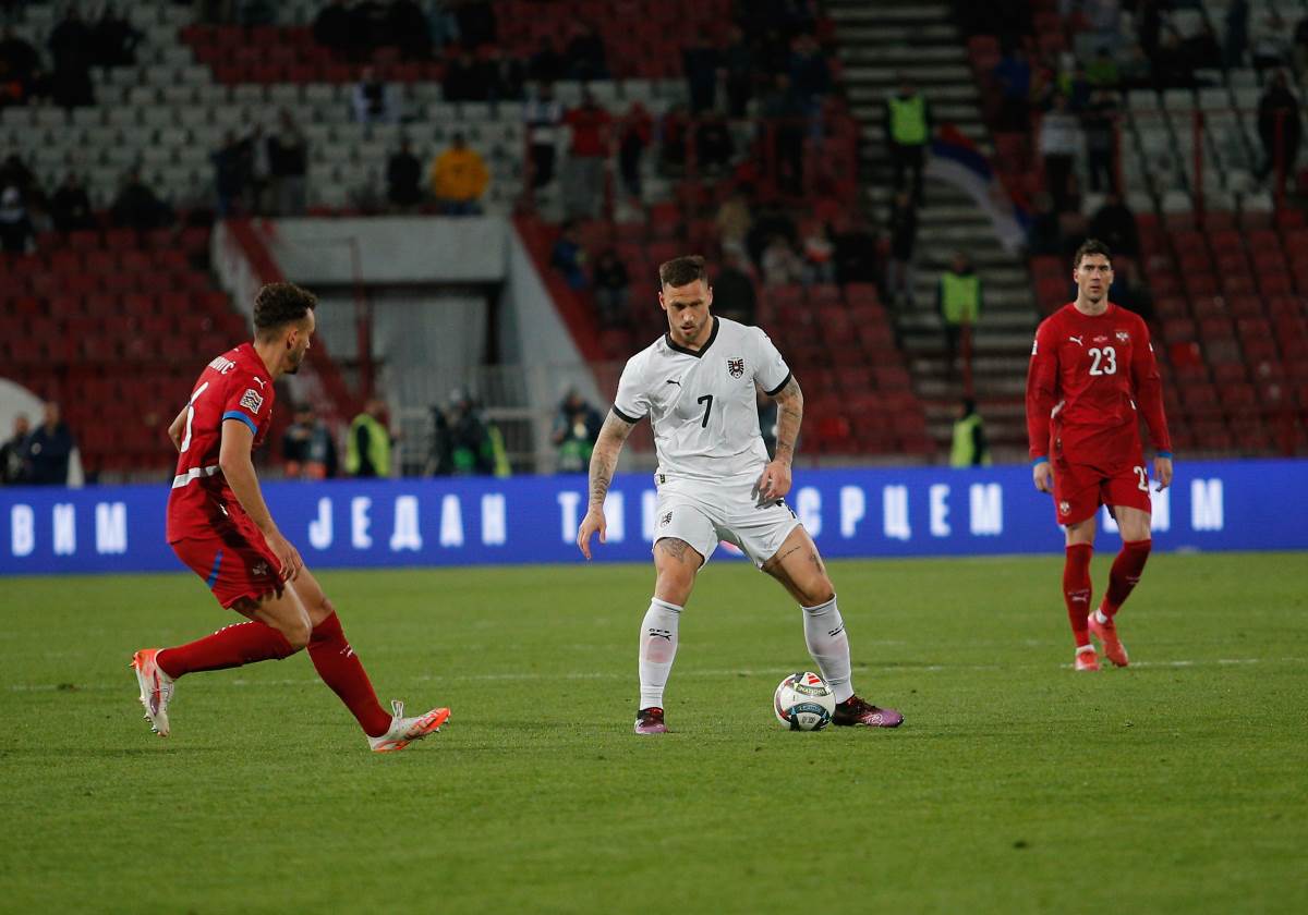 Marko Arnautović na Srbija - Austrija