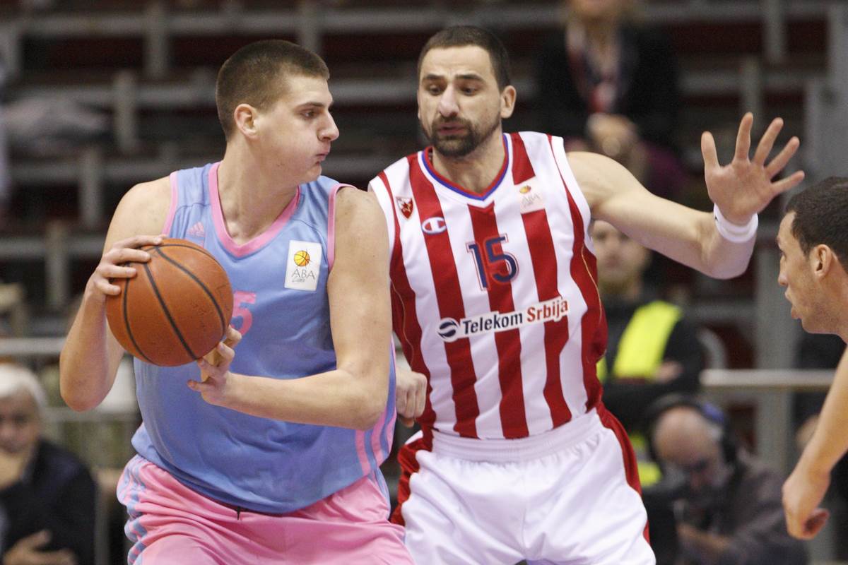 Nikola Jokić i Raško Katić na meču Crvena zvezda - Mega