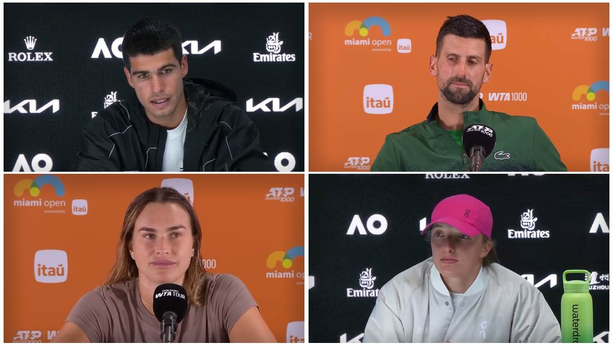 Karlos Alkaraz Novak Đoković Iga Švojntek i Arina Sabalenka