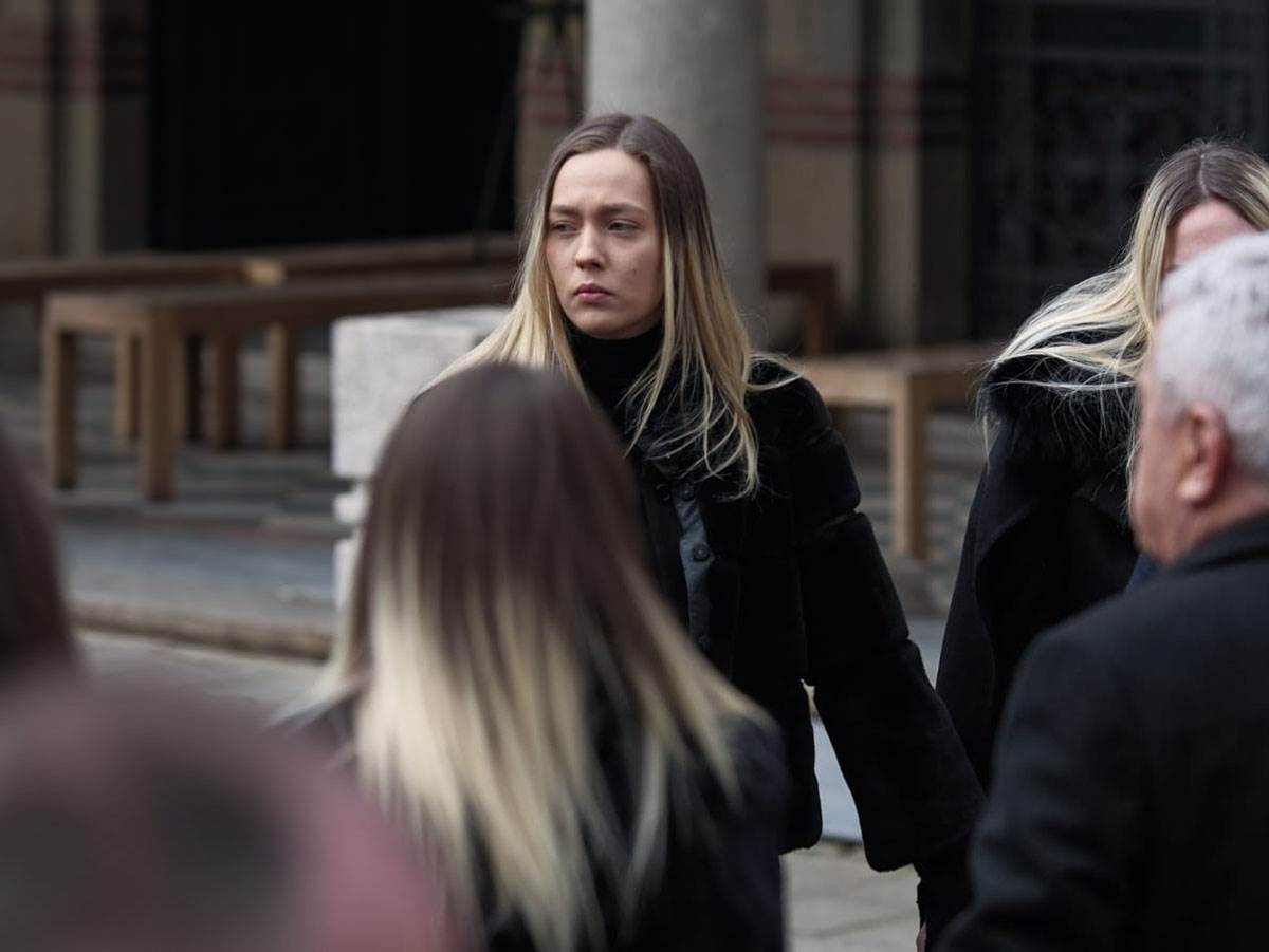 Veljko Ražnatović sa Bogdanom na sahrani Željka Rutovića