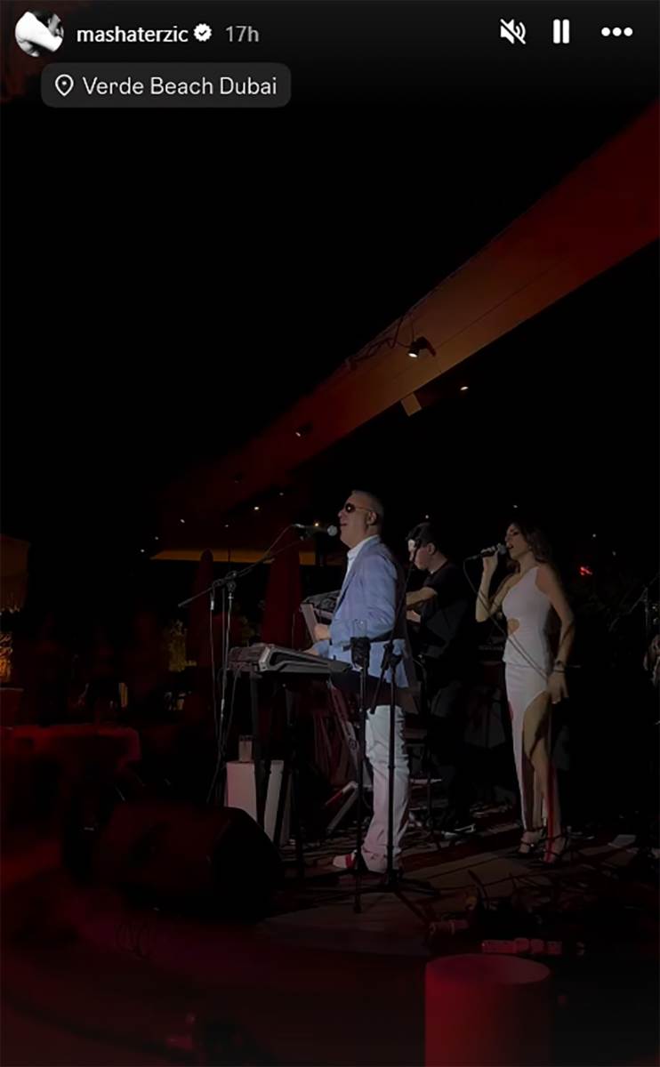 Maša terzić proslava u Dubaiju  Saša Matić peva