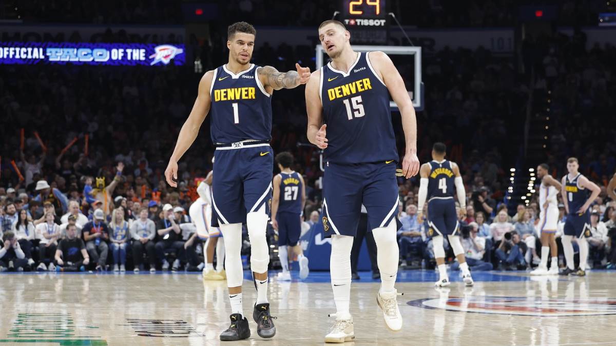 Majkl Porter i Nikola Jokić na utakmici Denvera
