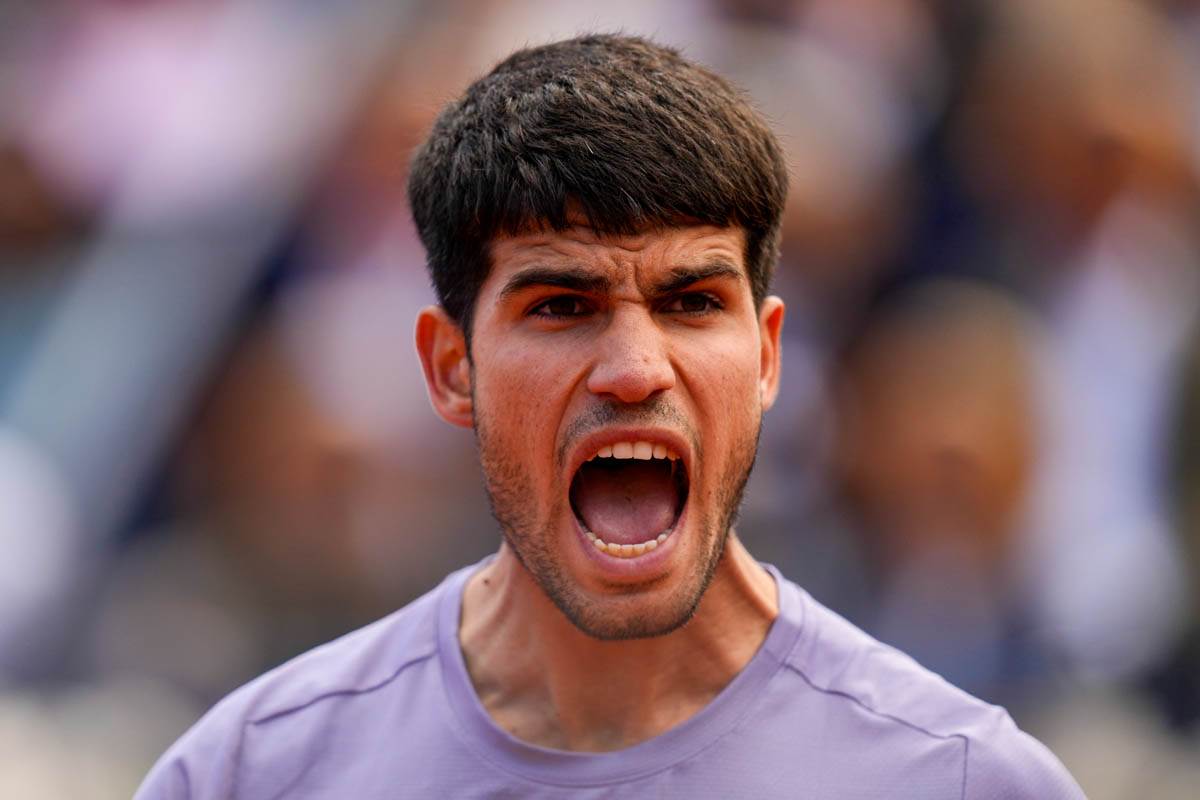 Karlos Alkaraz slavi poen u finalu Madrida