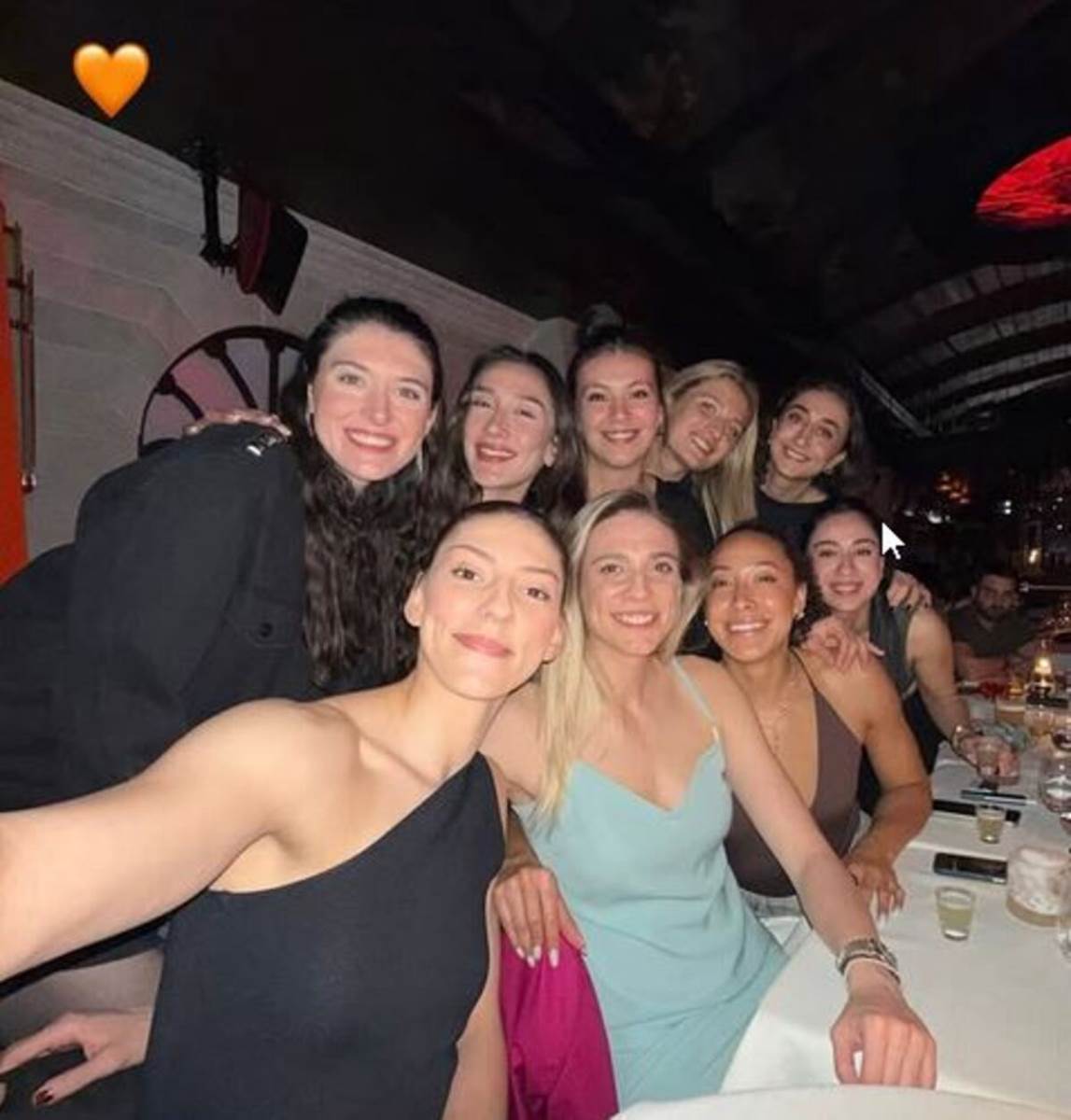 Tijana Bošković sa saigračicama na večeri