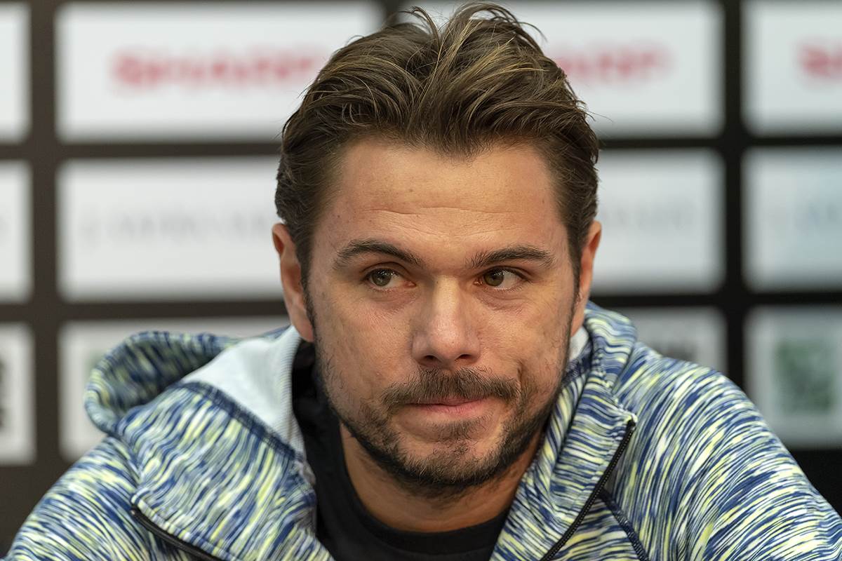 Sten Vavrinka na konferenciji za medije.