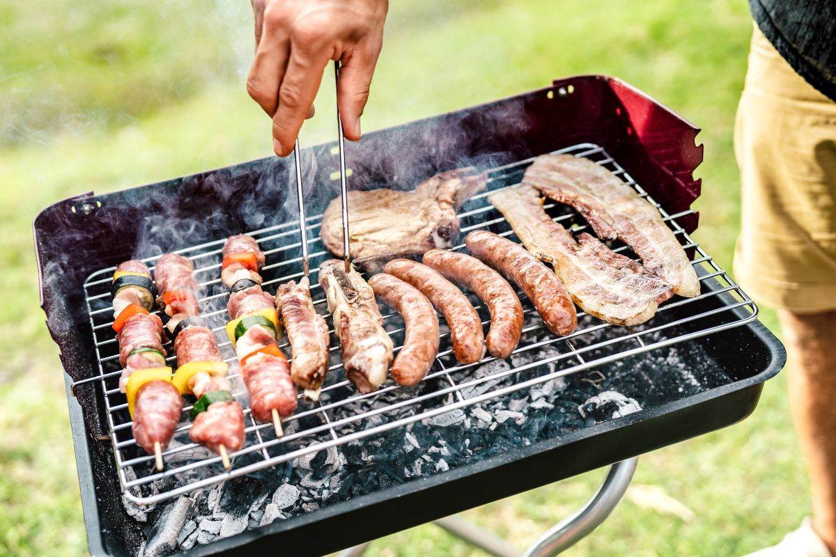 Ražnjići, ćevapi, kobasice i slanina na roštilju