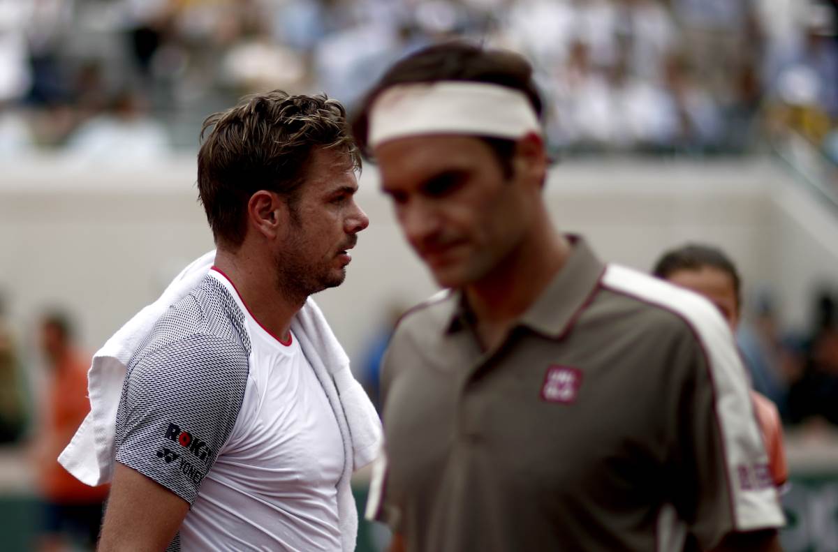 Sten Vavrinka i Rodžer Federer na međusobnom meču