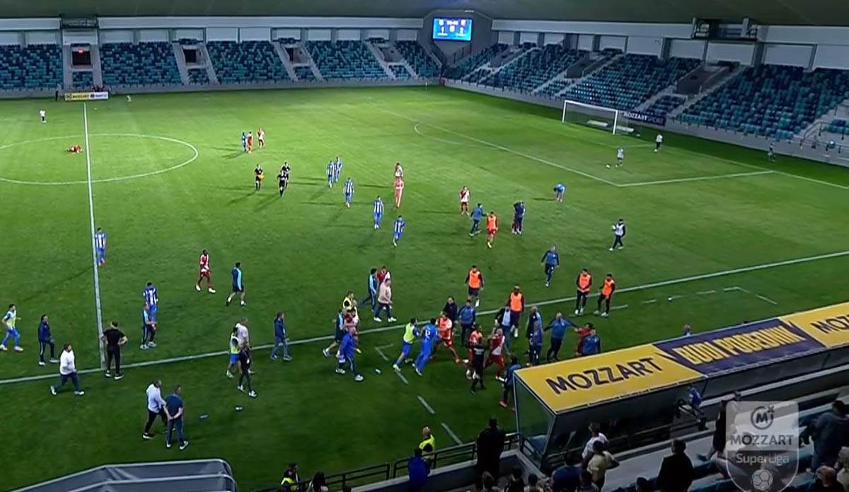 OFK Beograd Vojvodina, sukob na kraju utakmice