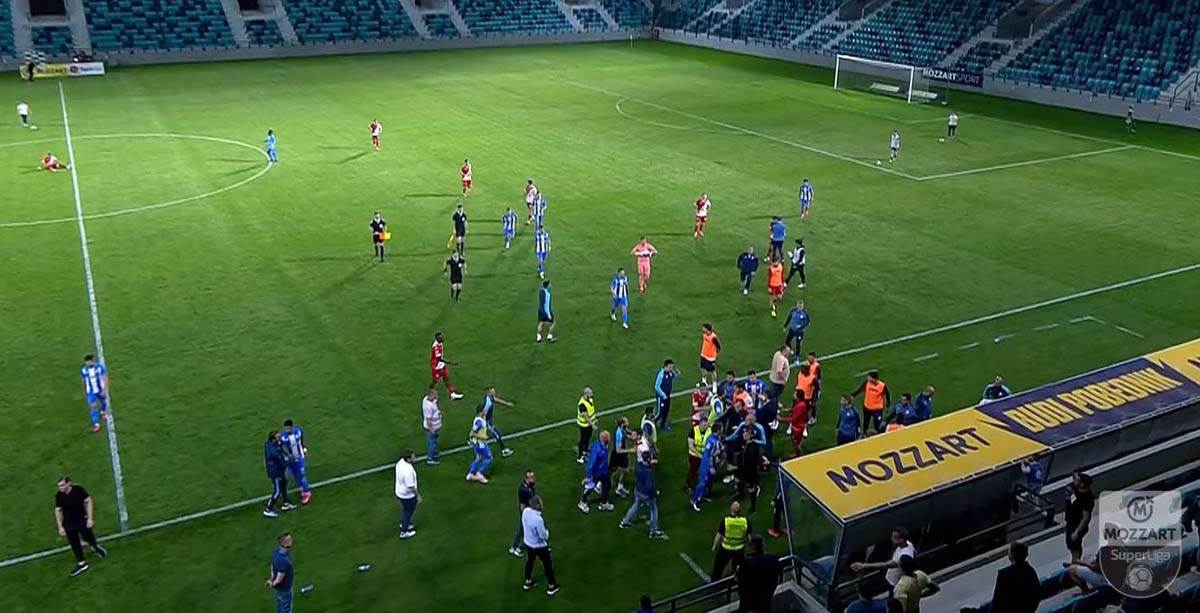 OFK Beograd Vojvodina, sukob na kraju utakmice