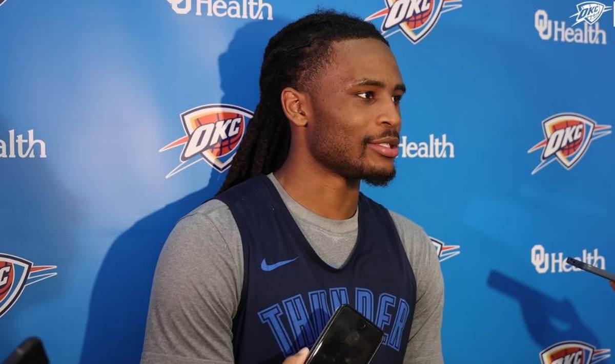 Kejson Volas na konferenciji za novinare Oklahome