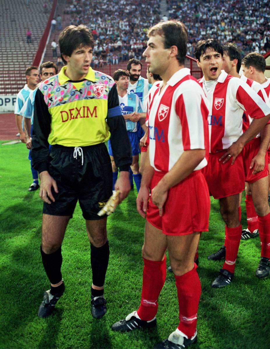 Ilija Najdoski i Stevan Dika Stojanović na utakmici Zvezde