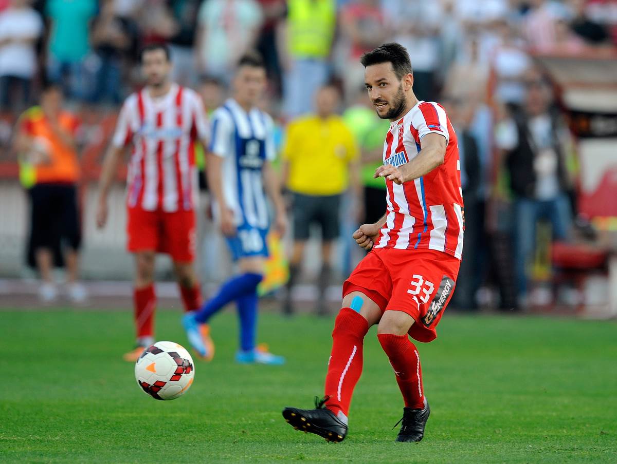 Miloš Ninković na utakmici Crvena zvezda OFK Beograd 2014