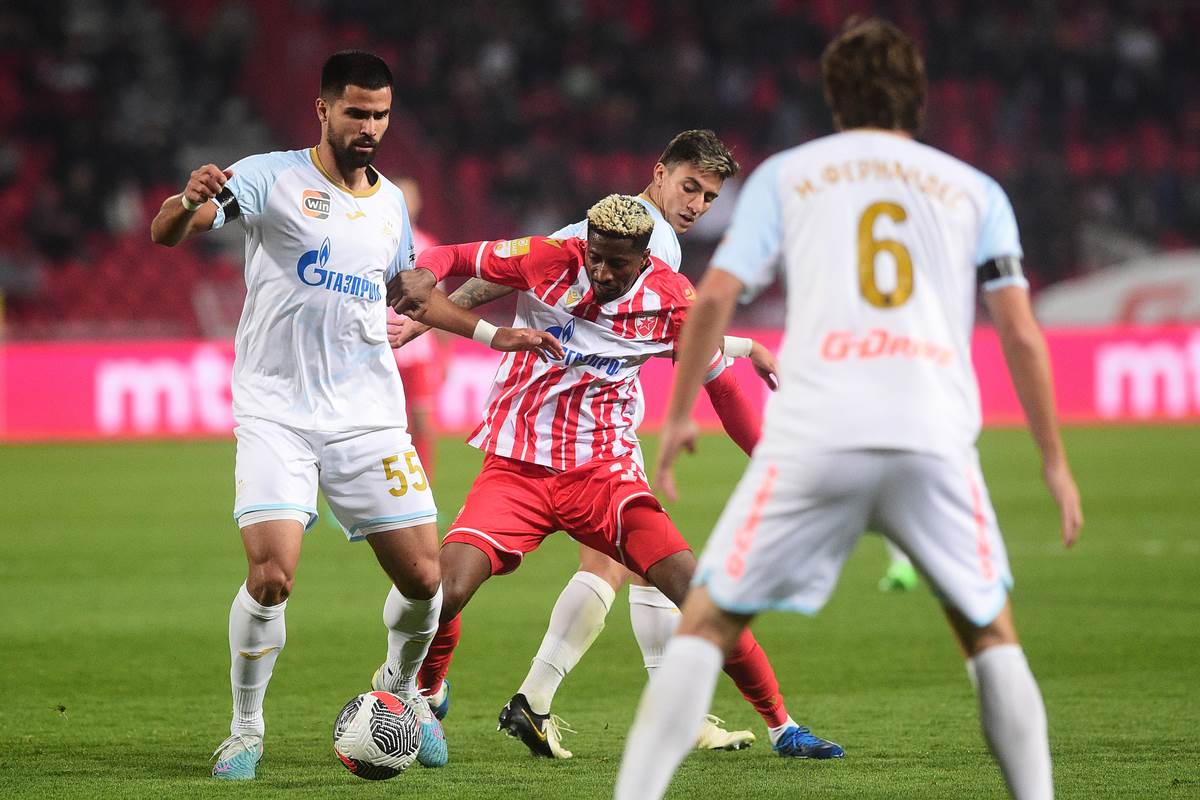 Rodrigao i Piter Olajinka na utakmici Zvezda - Zenit