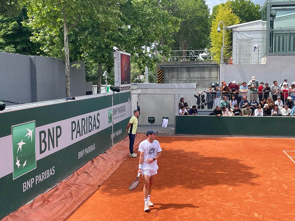 Novak Ðoković na treningu sa Federikom Gomez