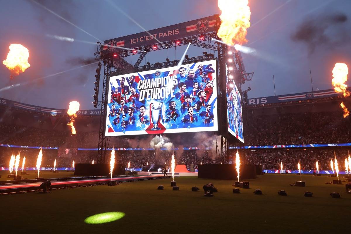 Proslava titule Lige šampiona na Parku prinčeva