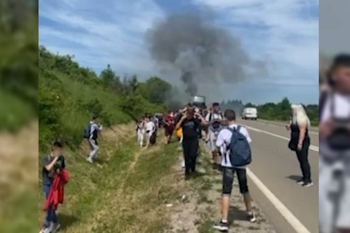 Požar u autobusu kod Boljevca