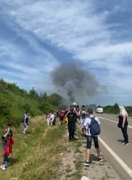 Požar u autobusu kod Boljevca