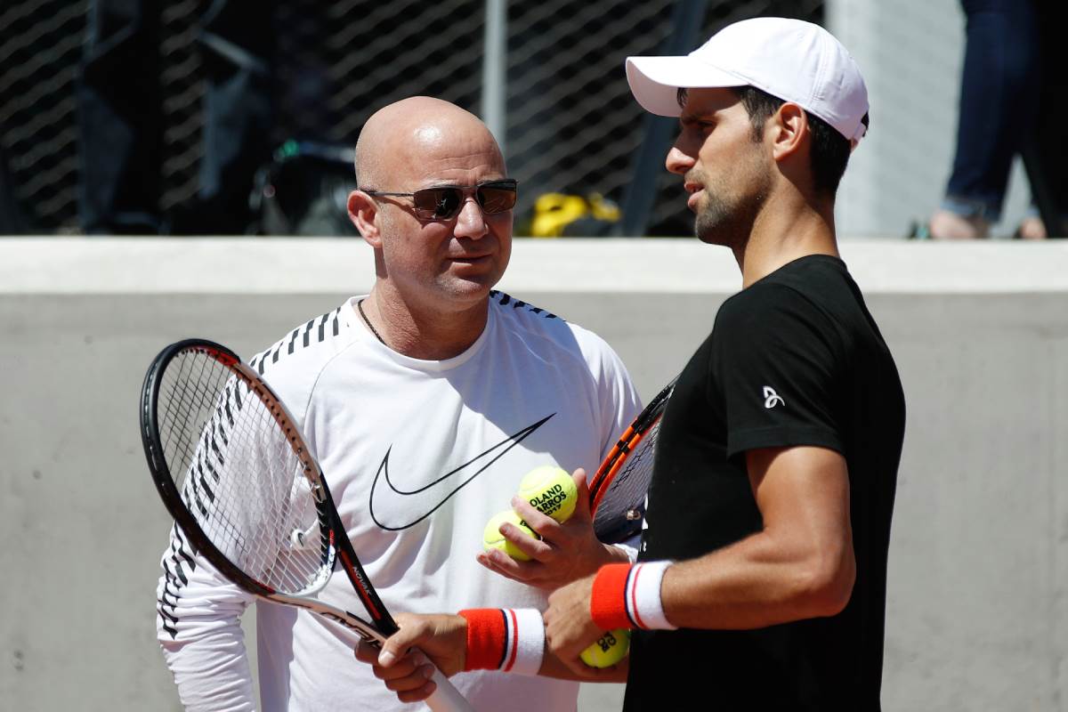 Andre Agasi i Novak Đoković na Rolan Garosu 2017