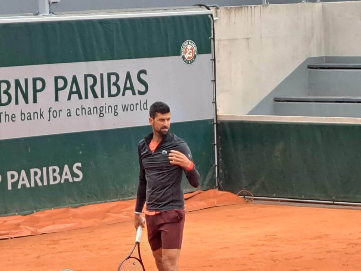 Prekinut trening Novaka Đokovića zbog kiše