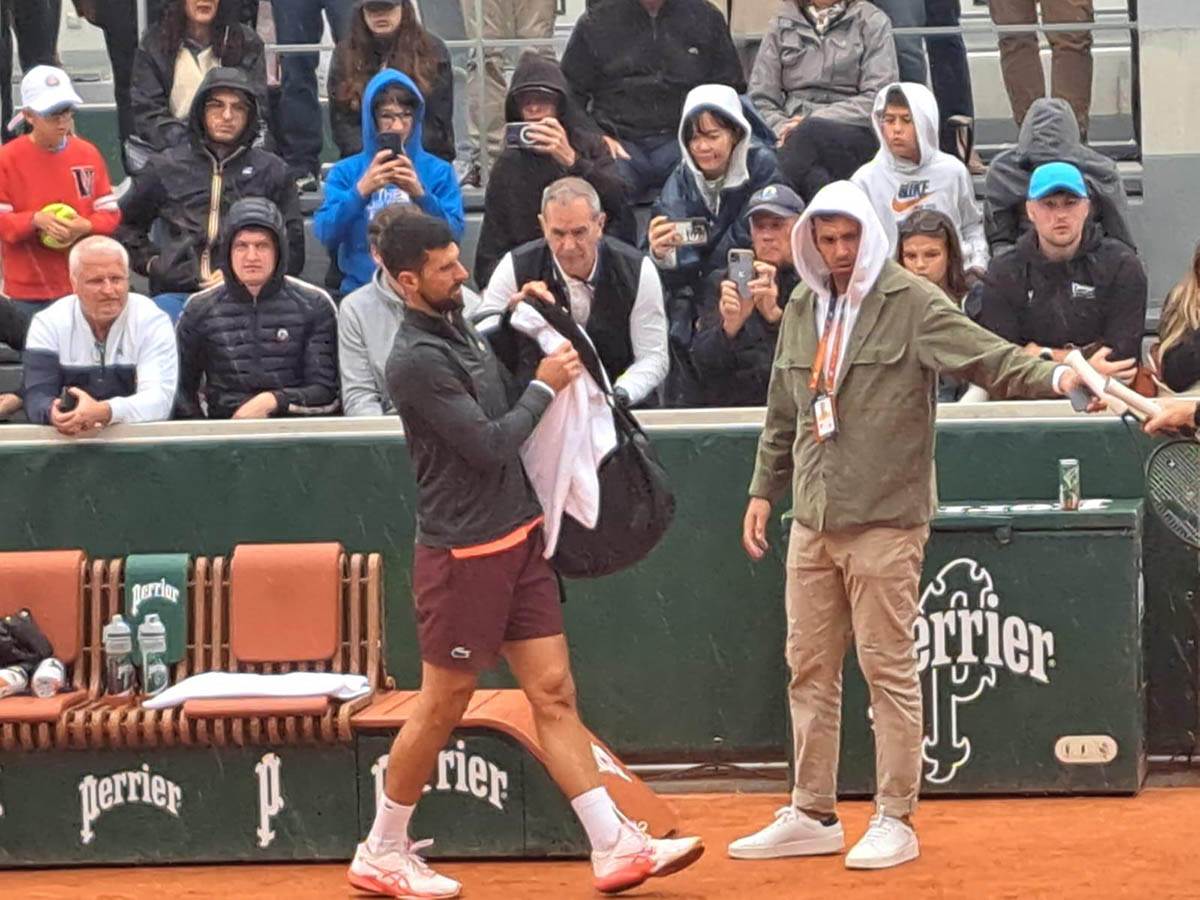 Prekinut trening Novaka Đokovića zbog kiše