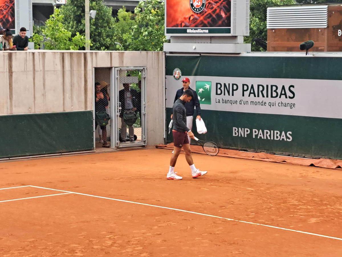 Prekinut trening Novaka Đokovića zbog kiše