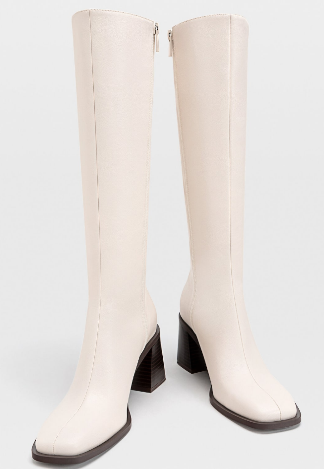Glomazne čizme u beloj boji