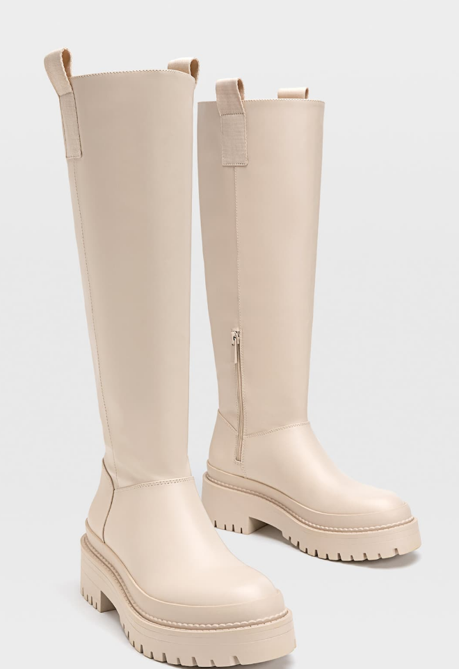 Glomazne čizme u beloj boji