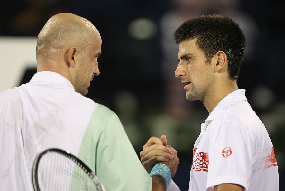 Ivan Ljubičić i Novak Đoković se pozdravljaju
