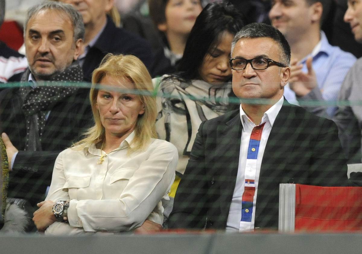 Dijana i Srđan Đoković na meču Dejvis kupa